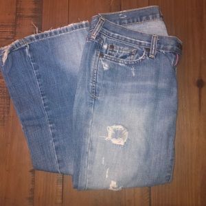 Distressed jeans